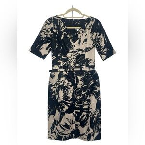 Max Mara Italian Made Elegant Black &‎ Cream Dress